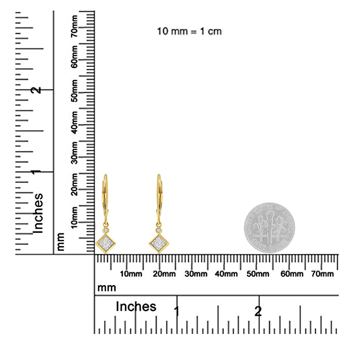 Diamond Classics(tm) Yellow Gold 1/3ctw. Dangle Earrings