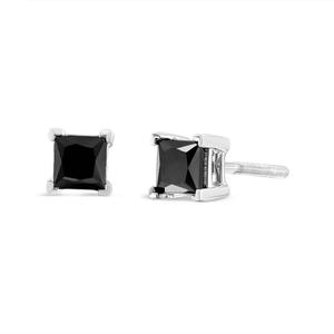 Haus of Brilliance 1/2ctw. Treated Black Diamond Stud Earrings