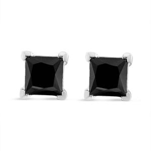 Haus of Brilliance 1/2ctw. Treated Black Diamond Stud Earrings alternate view