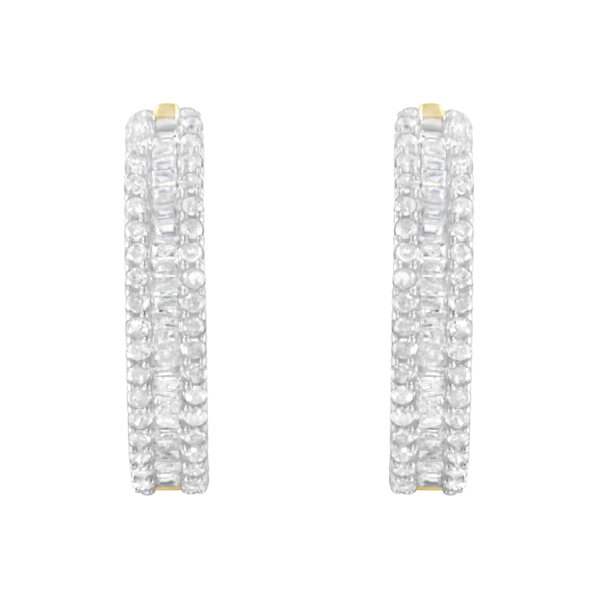 Diamond Classics(tm) 10kt. Yellow Gold 3/4ctw. Hoop Earrings