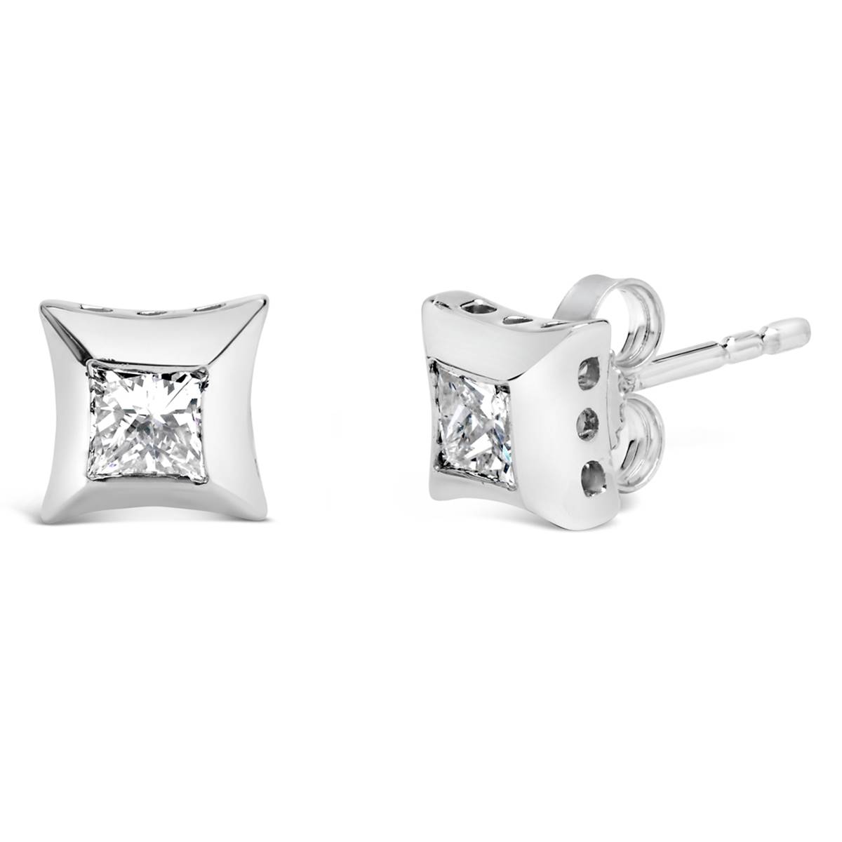 Haus Of Brilliance 10kt. White Gold 1/2ctw. Diamond Stud Earrings