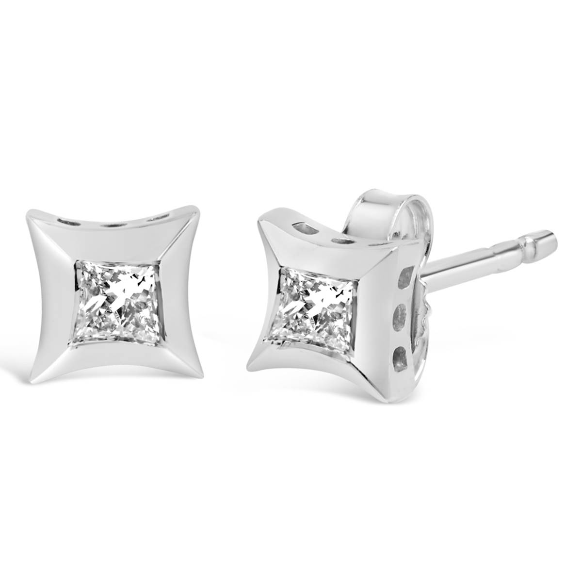 Haus Of Brilliance 10kt. White Gold 1/5ctw. Diamond Stud Earrings