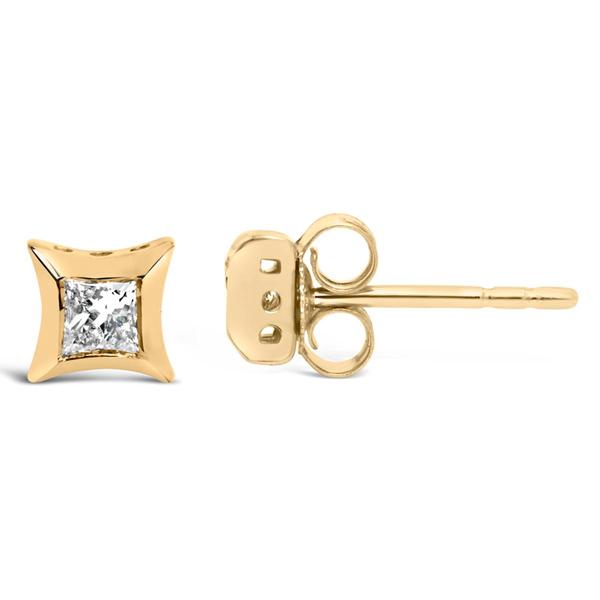 Haus of Brilliance 10kt. Gold 1/5ctw. Diamond Stud Earrings alternate view