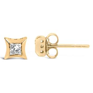 Haus of Brilliance 10kt. Gold 1/5ctw. Diamond Stud Earrings alternate view
