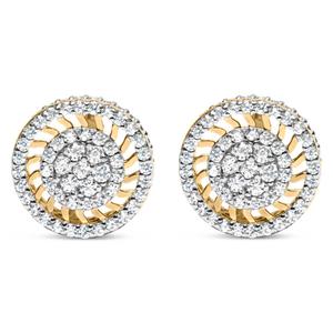 Haus of Brilliance 10kt. Gold 1ctw. Diamond Sunburst Earrings