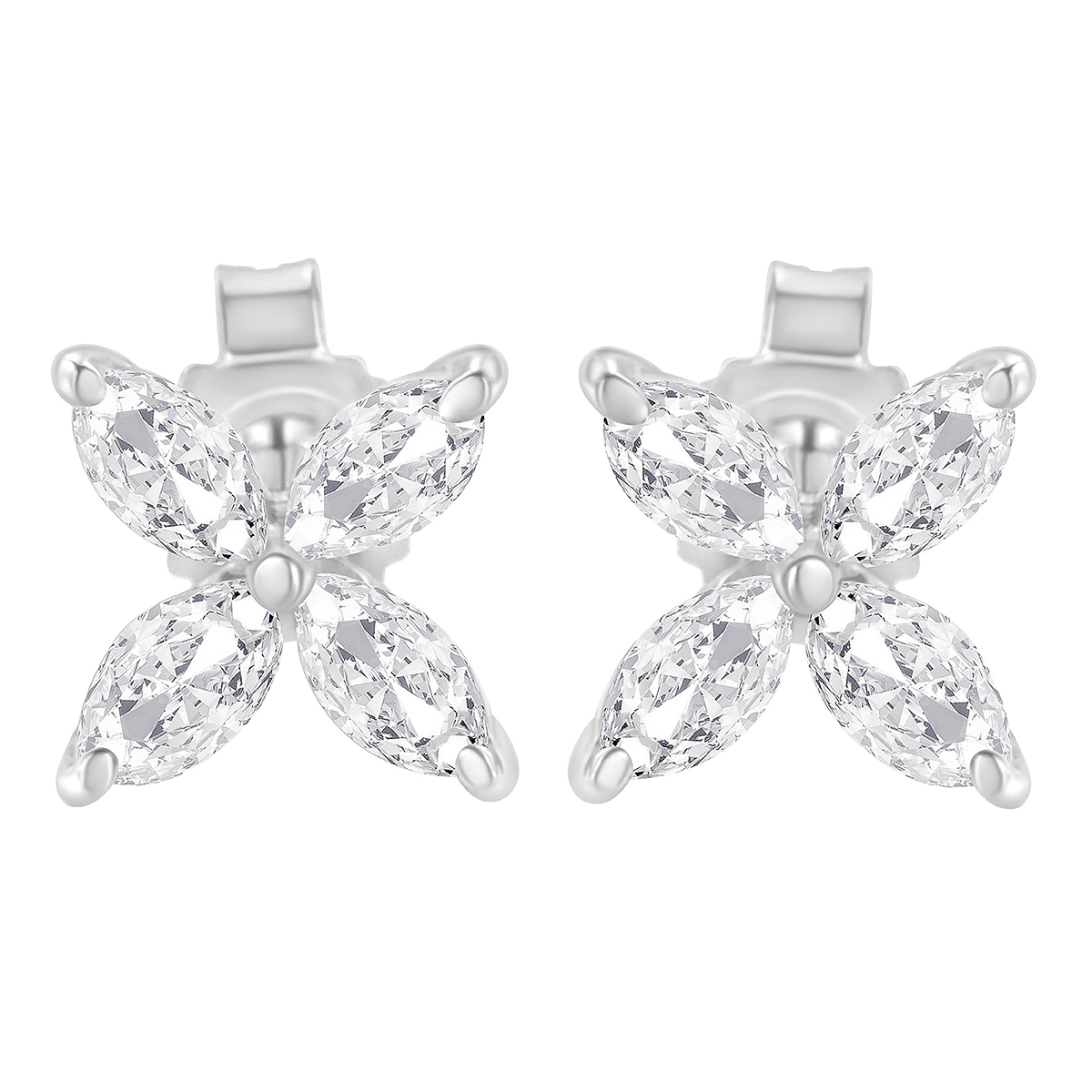 Diamond Classics(tm) 14kt. White Gold Diamond Stud Earrings