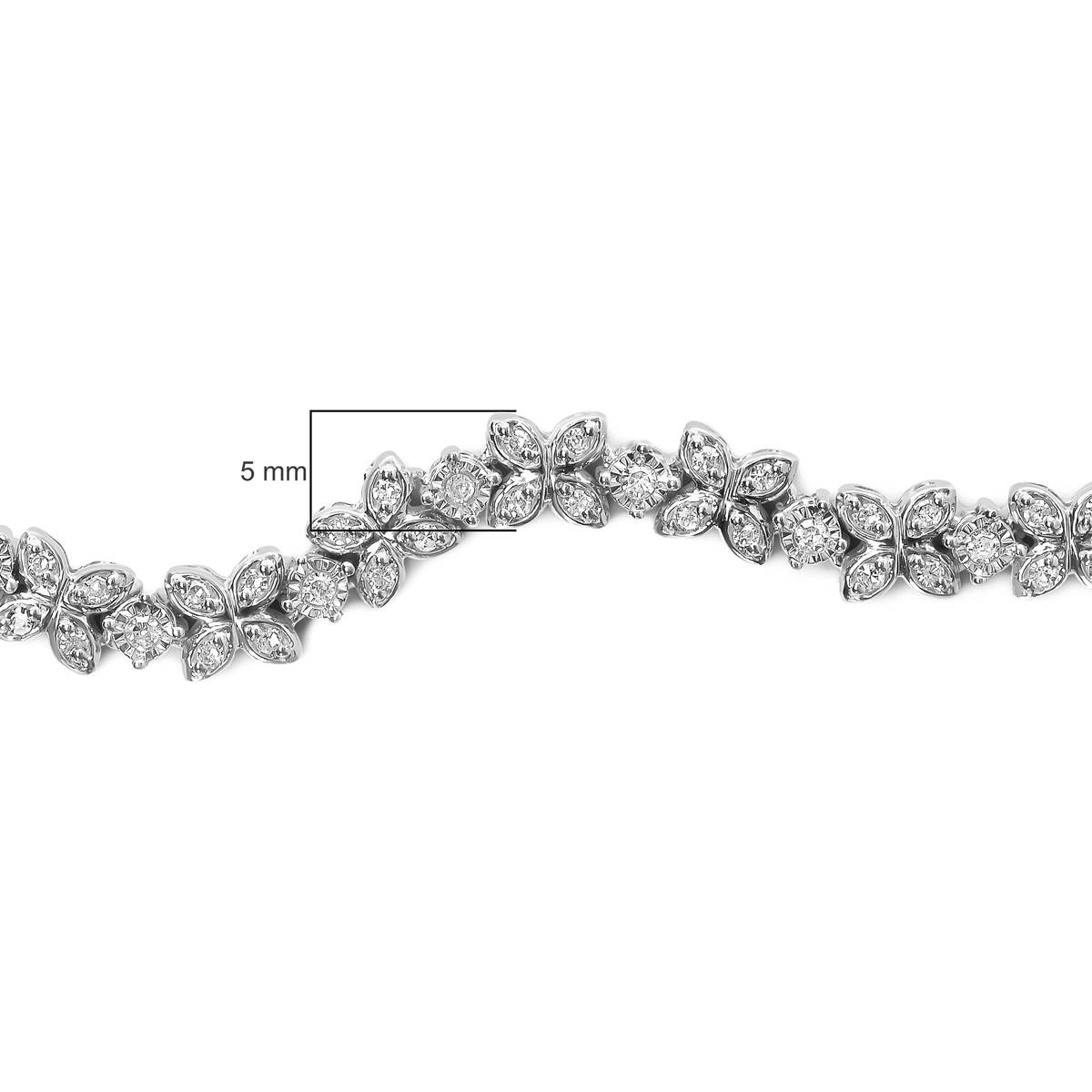 Haus Of Brilliance Silver 1/4ctw. Diamond Adjustable Bracelet