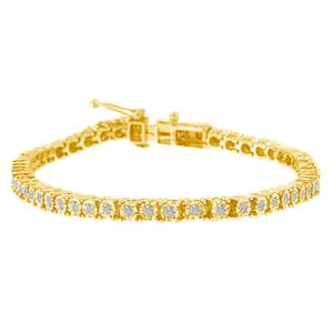 Diamond Classics(tm) Yellow Plated Rose-cut Tennis Bracelet