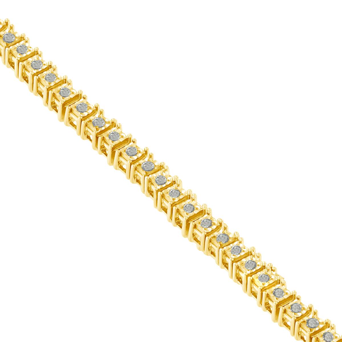 Diamond Classics(tm) Yellow Plated Rose-cut Tennis Bracelet