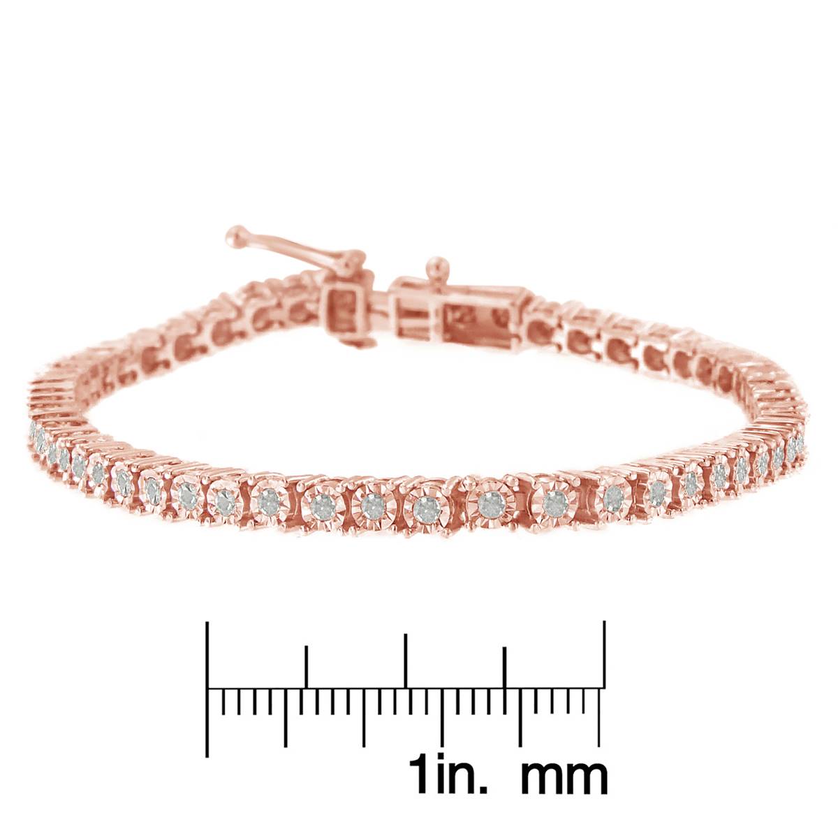 Diamond Classics(tm) Rose Plated Rose-cut Tennis Bracelet