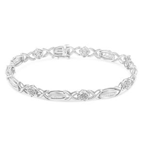 Haus of Brilliance 1.0ctw. Diamond X-link Bracelet alternate view