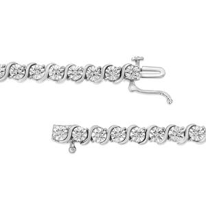 Haus of Brilliance Sterling Silver 1/10ctw. Tennis Bracelet alternate view