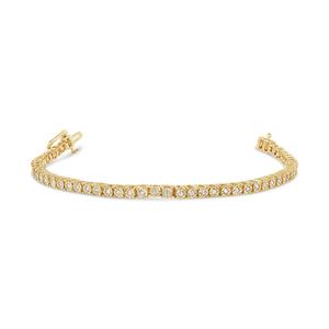 Haus of Brilliance Yellow Gold over Silver Tennis Bracelet alternate view