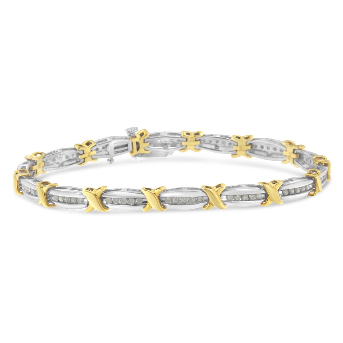 Diamond Classics(tm) Sterling Silver X-Link Tennis Bracelet