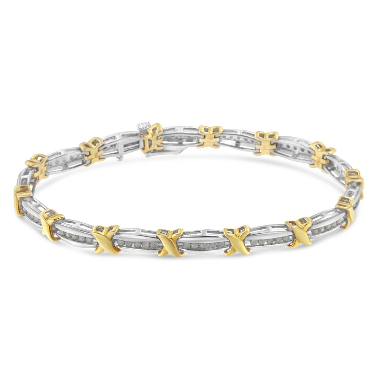 Diamond Classics(tm) Sterling Silver X-Link Tennis Bracelet