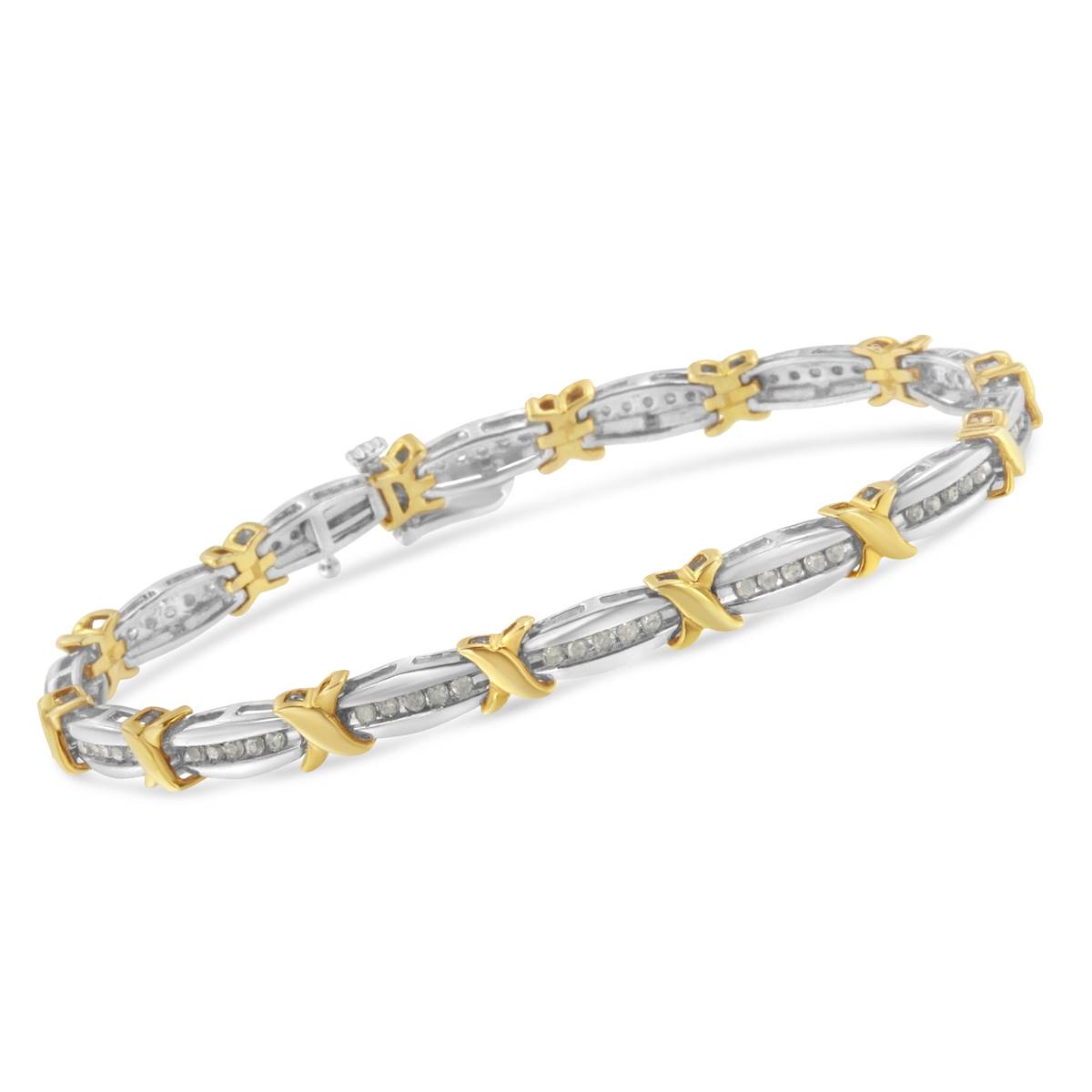 Diamond Classics(tm) Sterling Silver X-Link Tennis Bracelet