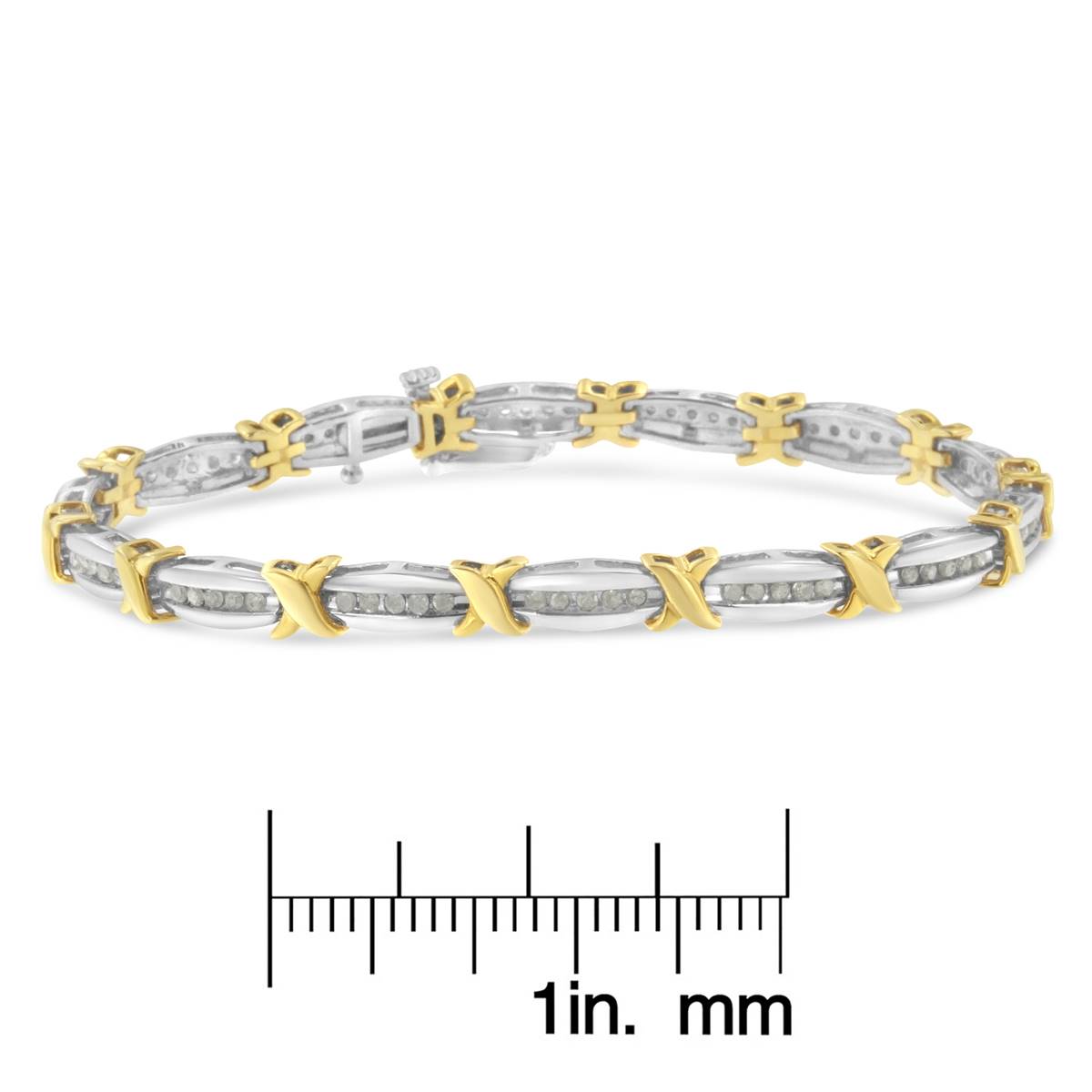 Diamond Classics(tm) Sterling Silver X-Link Tennis Bracelet