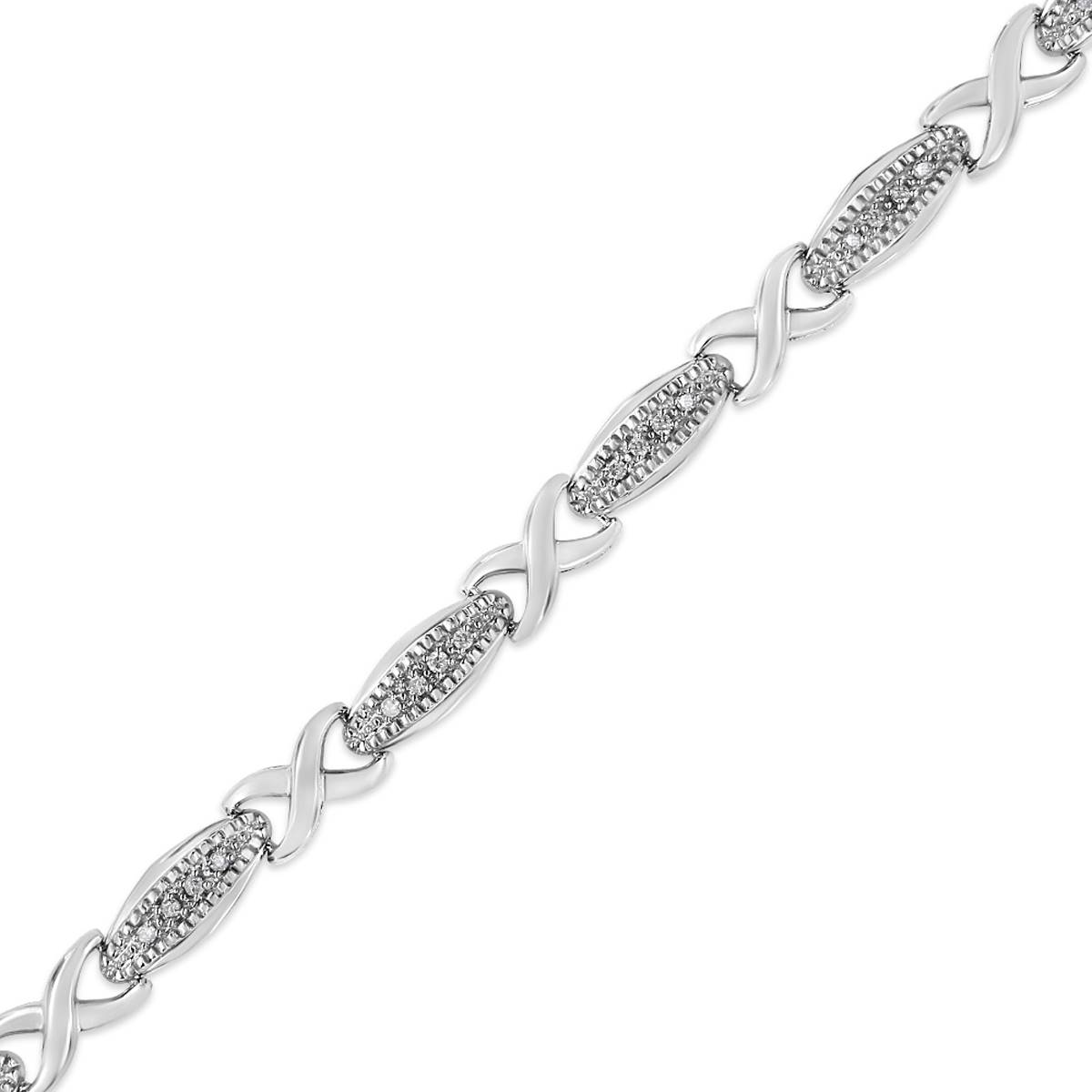 Haus Of Brilliance 1/5ctw. Diamond X Link Bracelet