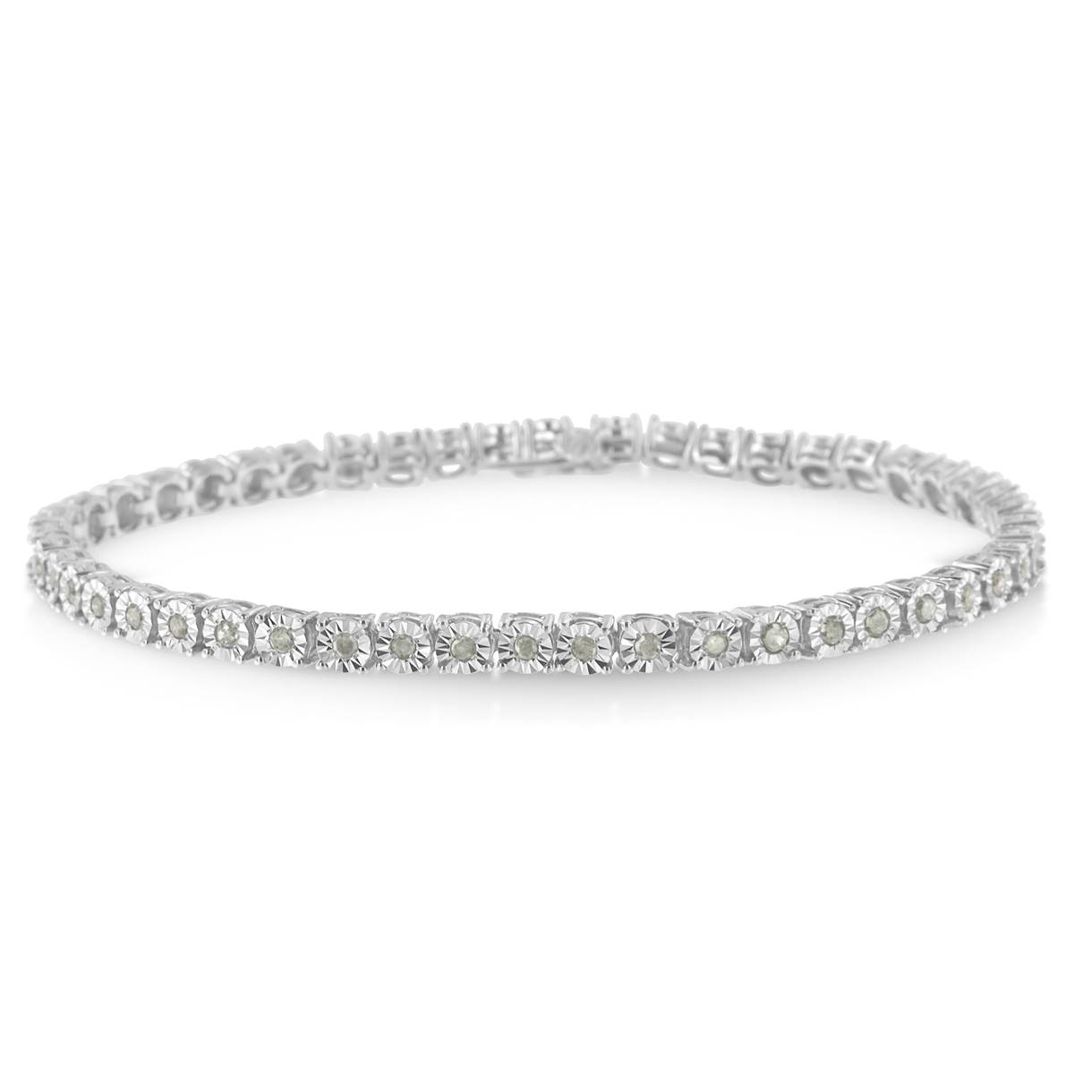 Diamond Classics(tm) Rose Cut 1ctw. Diamond Miracle Tennis Bracelet