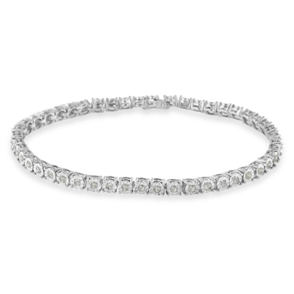 Diamond Classics(tm) Rose Cut 1ctw. Diamond Miracle Tennis Bracelet