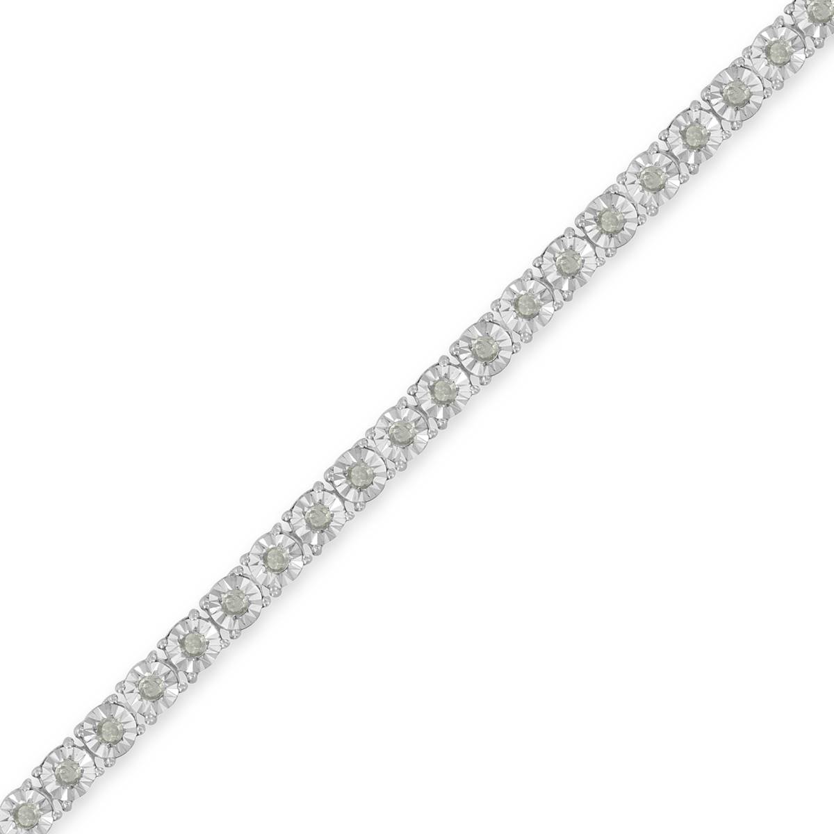 Diamond Classics(tm) Rose Cut 1ctw. Diamond Miracle Tennis Bracelet