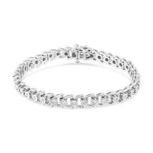 Haus of Brilliance 1/4ctw. Diamond Linked Composite Line Bracelet alternate view