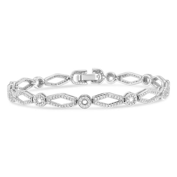 Haus of Brilliance Sterling Silver 1 1/2ctw. Diamond Bracelet