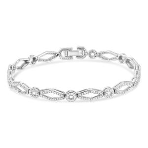 Haus of Brilliance Sterling Silver 1 1/2ctw. Diamond Bracelet alternate view