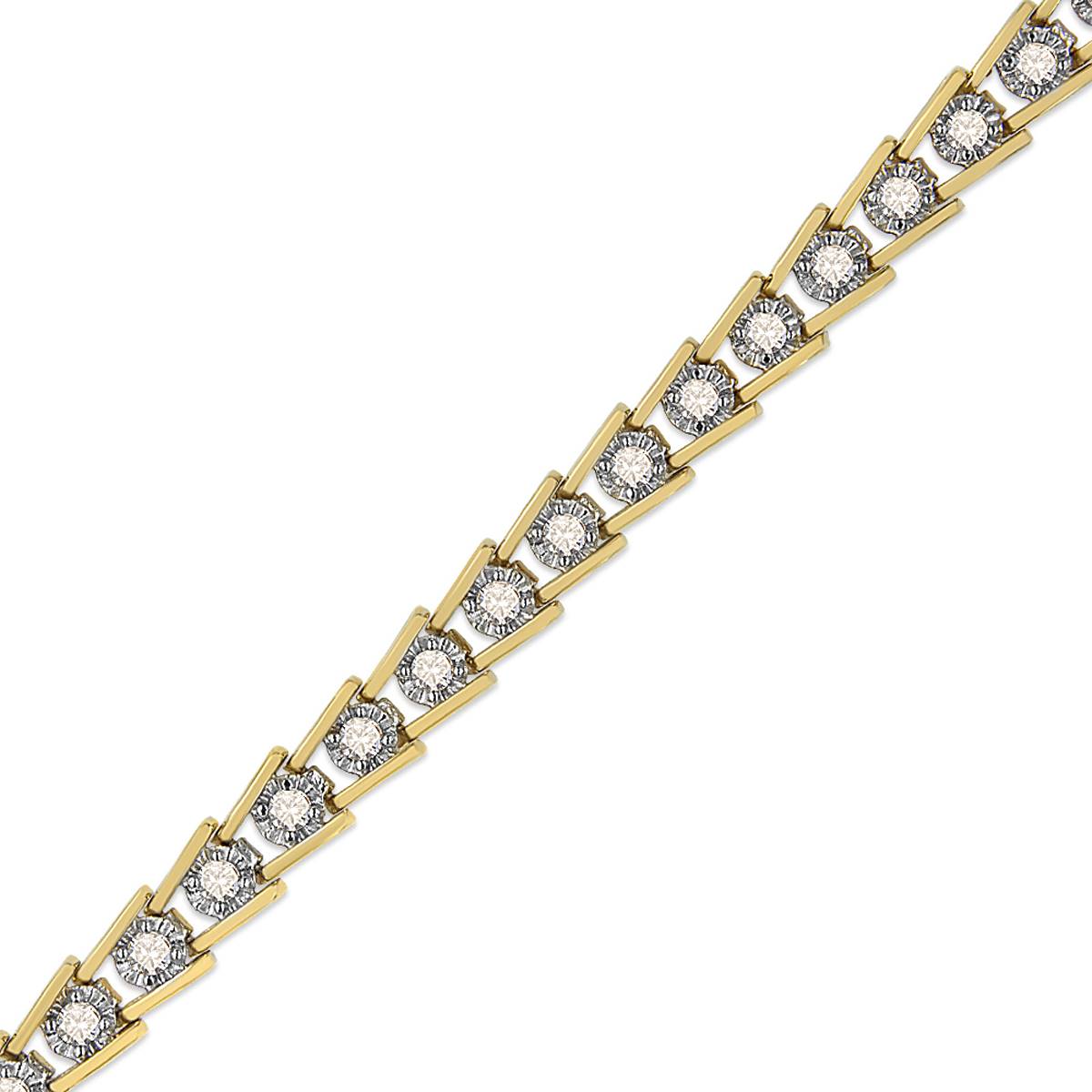 Haus Of Brilliance 2.0ctw. Diamond Wave Link Bracelet