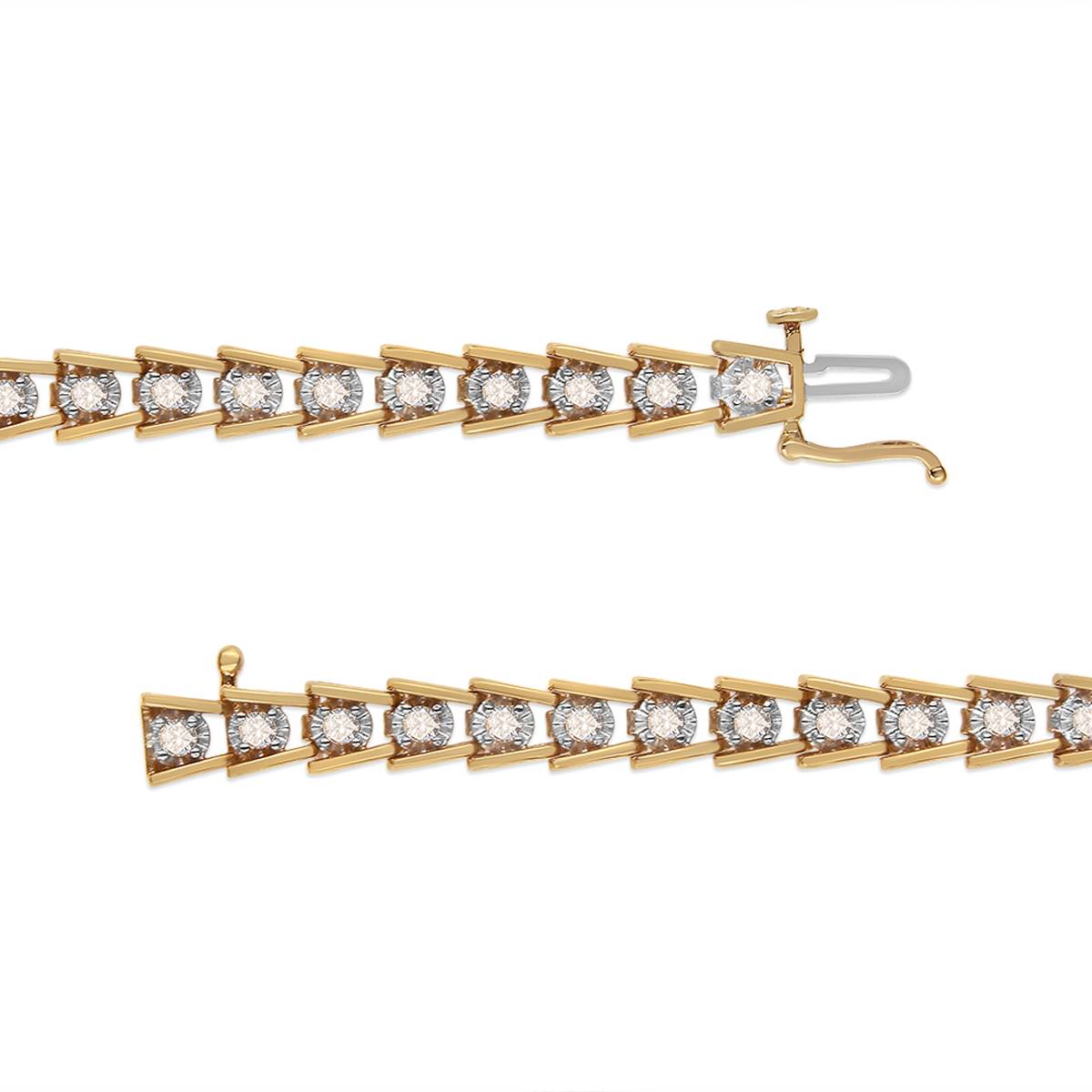 Haus Of Brilliance 2.0ctw. Diamond Wave Link Bracelet