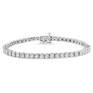 Haus of Brilliance Silver 1ctw. Lab Grown Diamond Tennis Bracelet