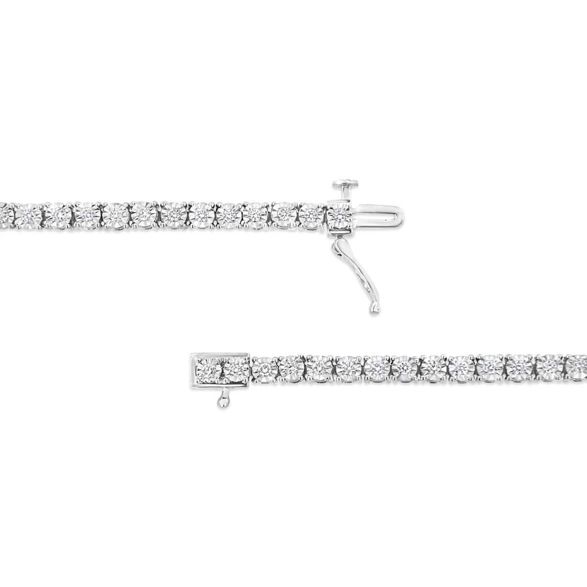 Haus Of Brilliance Silver 1ctw. Lab Grown Diamond Tennis Bracelet