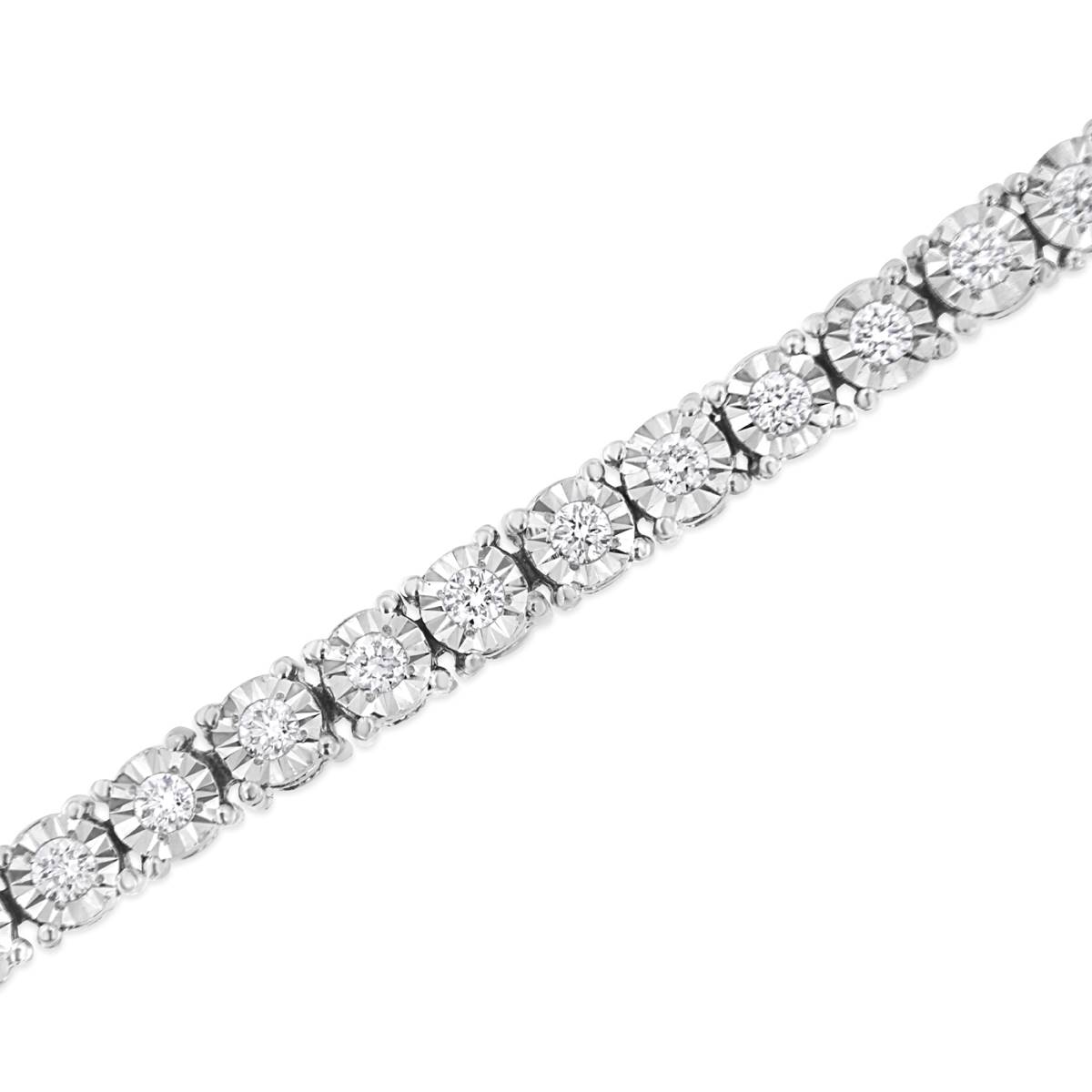 Haus Of Brilliance Silver 1ctw. Lab Grown Diamond Tennis Bracelet