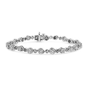 Haus of Brilliance 1.0ctw. Diamond Swirl Beaded Link Bracelet