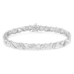 Diamond Classics(tm) Diamond Sterling Silver X-Link Bracelet alternate view