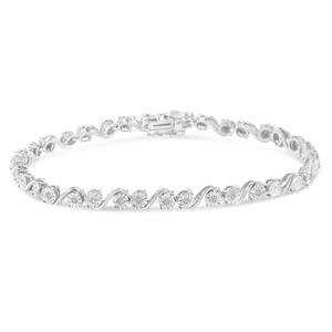 Diamond Classics(tm) Silver 1/10ctw.  Diamond Link Bracelet alternate view