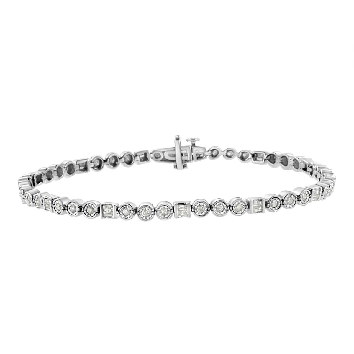 Haus Of Brilliance 1.0ctw. Round Diamond Link Bracelet