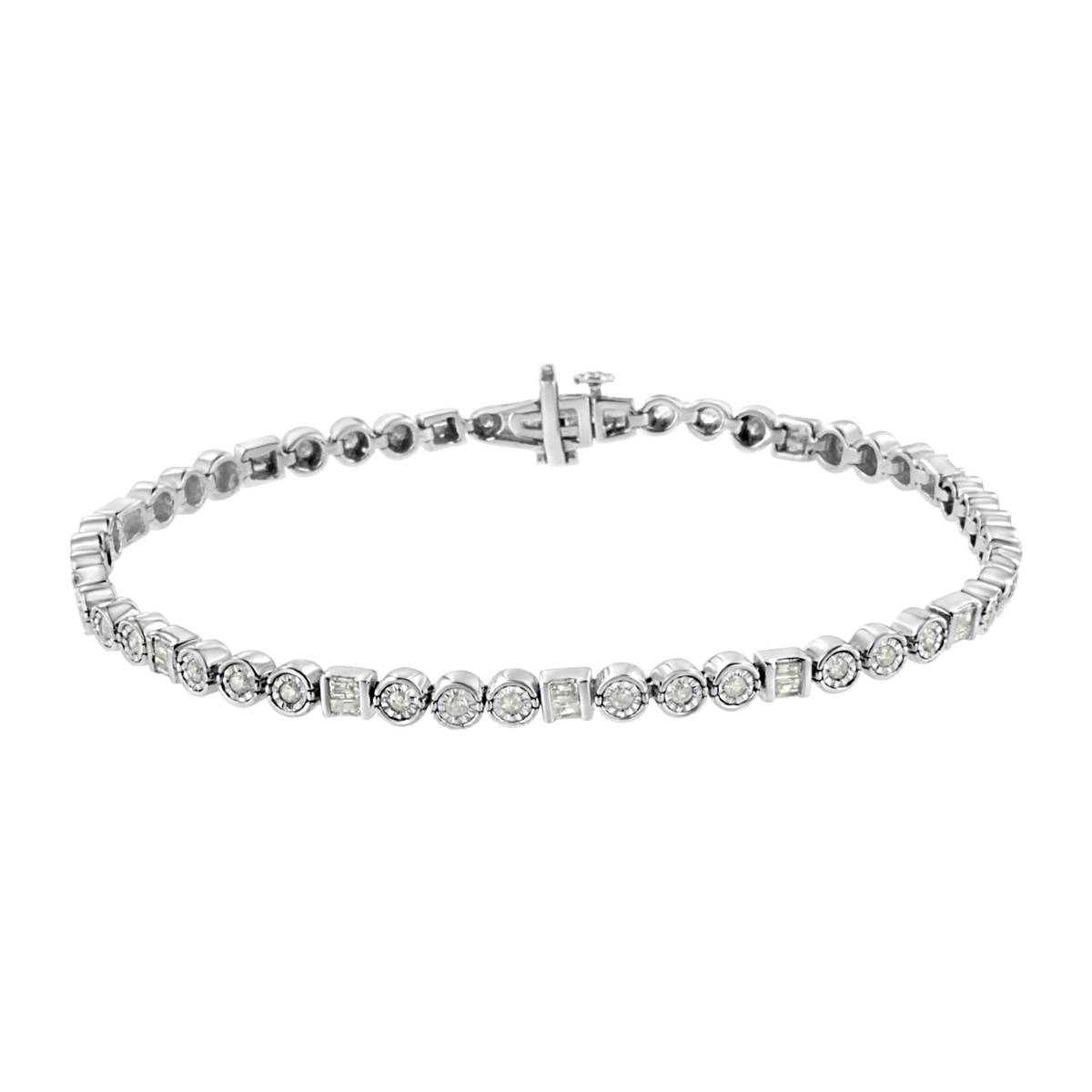 Haus Of Brilliance 1.0ctw. Round Diamond Link Bracelet