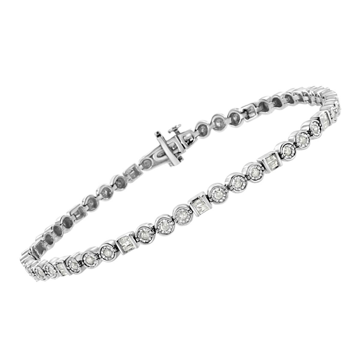 Haus Of Brilliance 1.0ctw. Round Diamond Link Bracelet