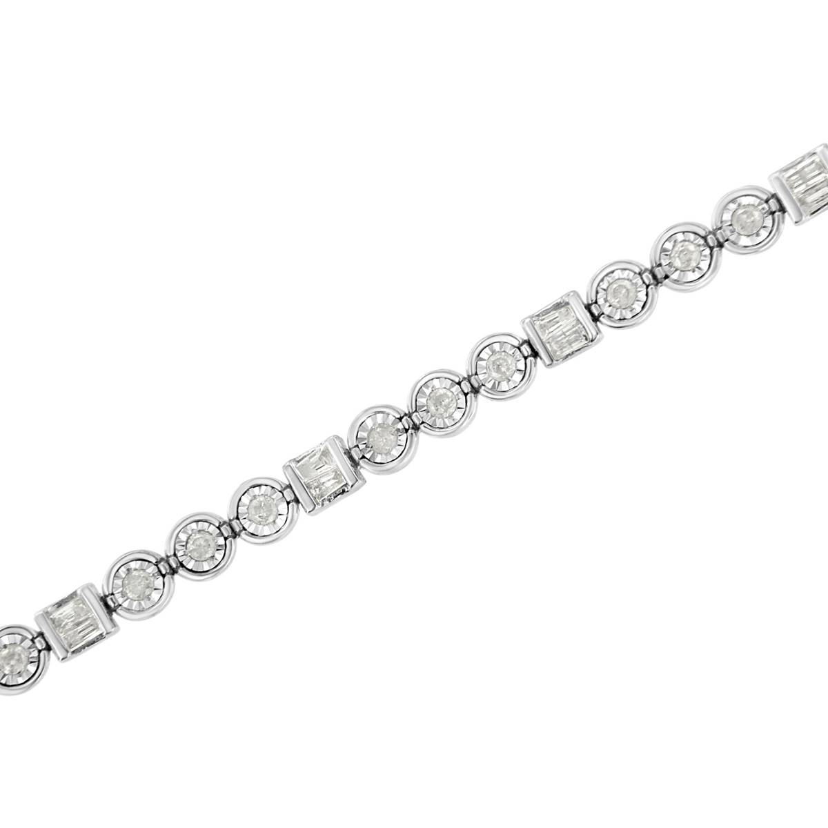 Haus Of Brilliance 1.0ctw. Round Diamond Link Bracelet