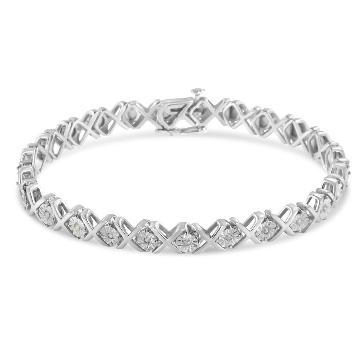 Haus Of Brilliance Sterling Silver 1/10ctw. Bracelet