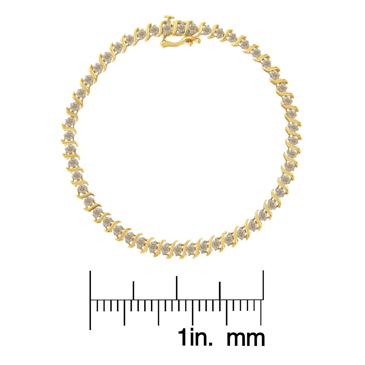 Haus Of Brilliance 10kt. Yellow Gold Wave Bracelet