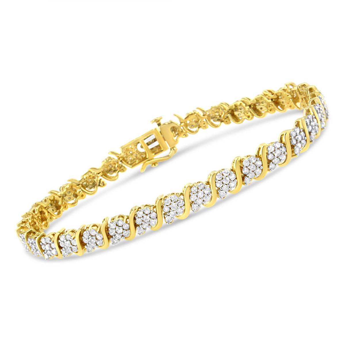 Haus Of Brilliance 3.0ctw. Diamond S Link Tennis Bracelet