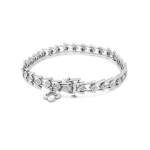 Haus of Brilliance Sterling Silver Milgrain Style Bracelet alternate view
