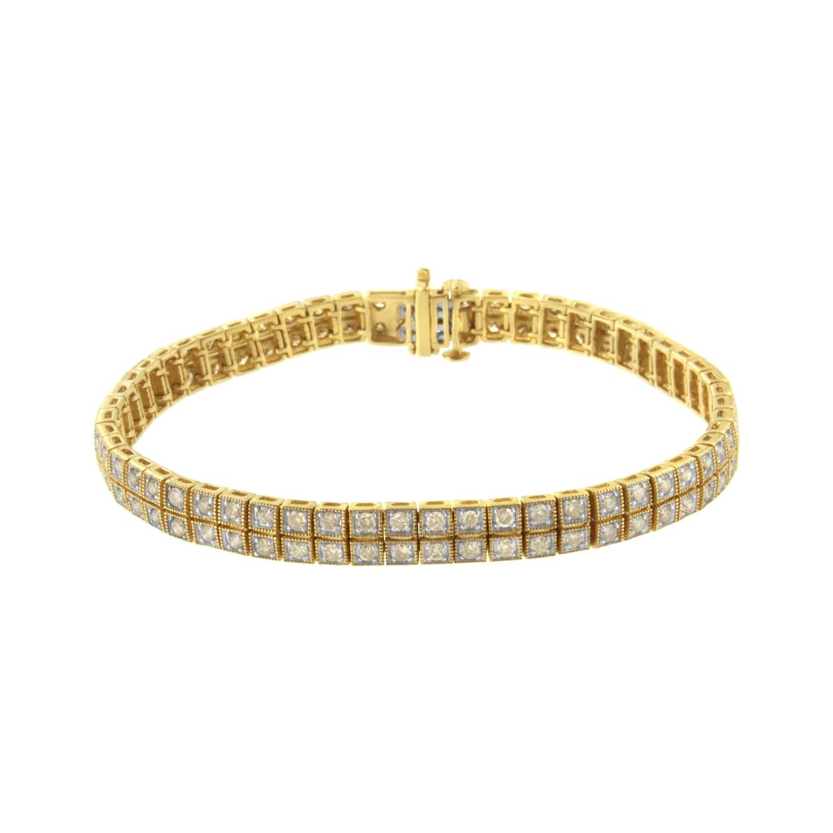 Haus Of Brilliance 10kt. Yellow Gold 3.0ctw. Tennis Bracelet