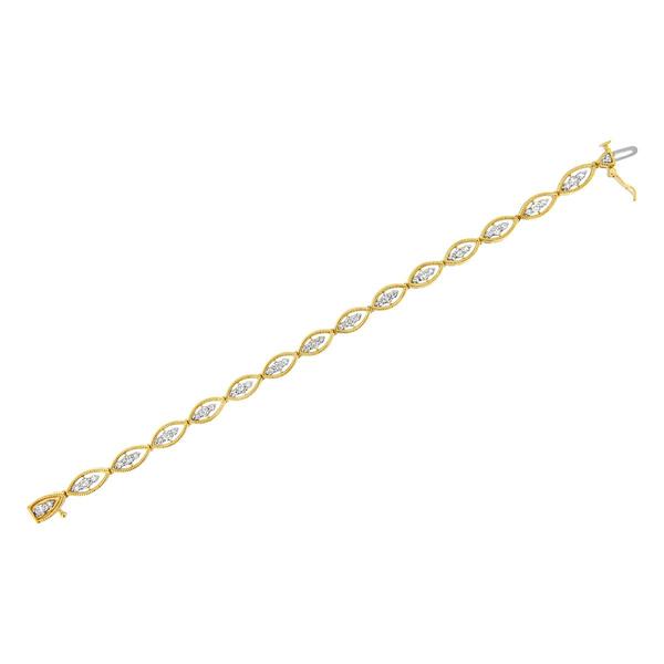 Haus of Brilliance 10kt. Yellow Gold Diamond Link Bracelet alternate view