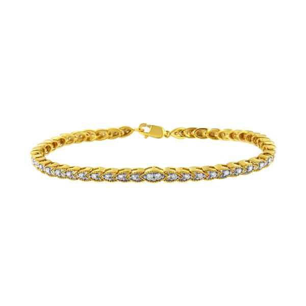Haus of Brilliance 10kt. Yellow Gold Pear Shape Bracelet