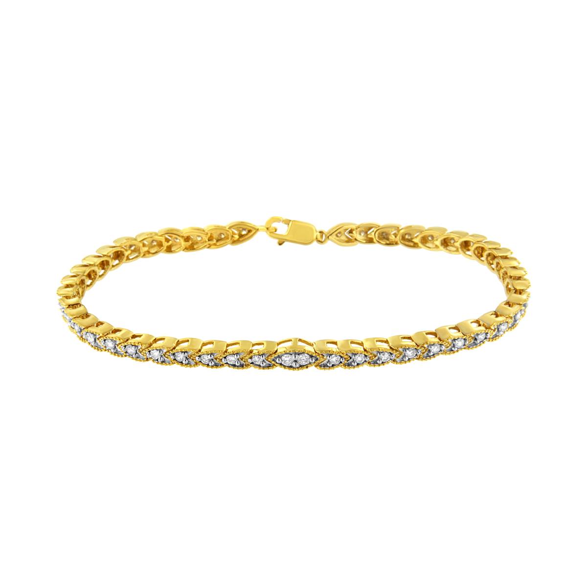 Haus Of Brilliance 10kt. Yellow Gold Pear Shape Bracelet