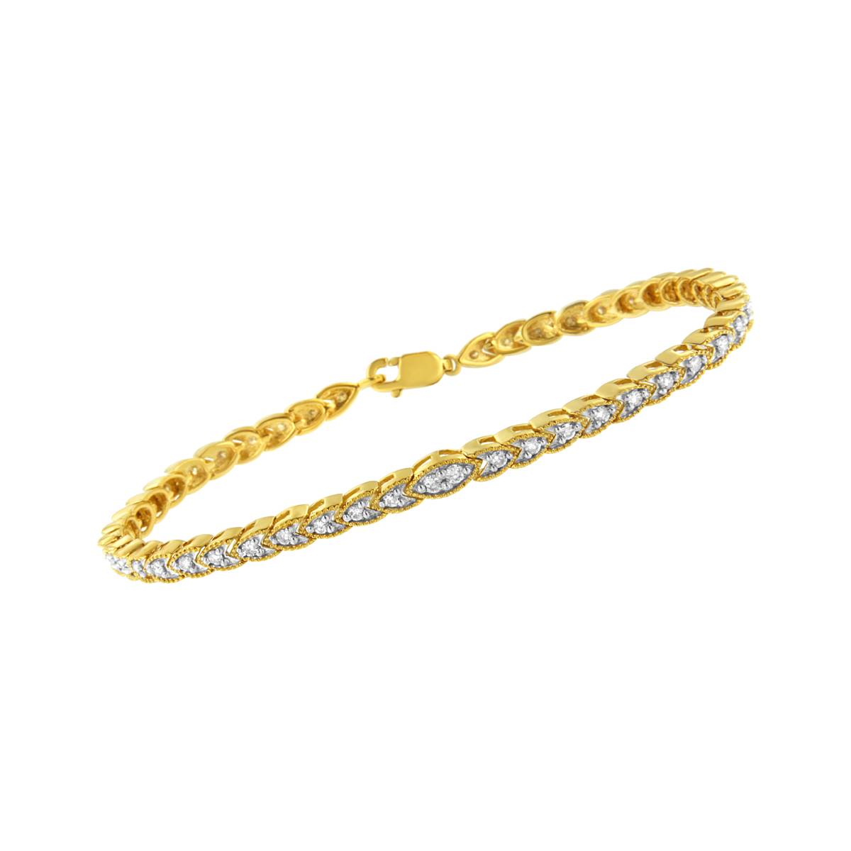 Haus Of Brilliance 10kt. Yellow Gold Pear Shape Bracelet