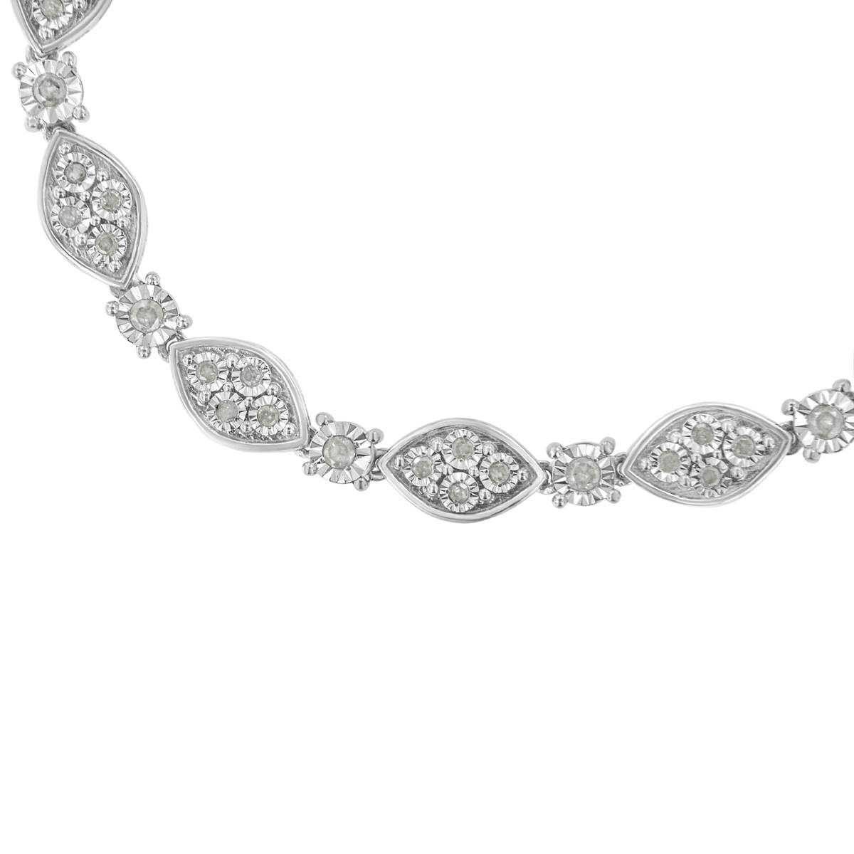 Haus Of Brilliance Sterling Silver Diamond Pear Bracelet